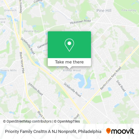 Priority Family Cnslttn A NJ Nonprofit map