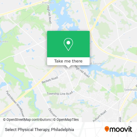 Mapa de Select Physical Therapy