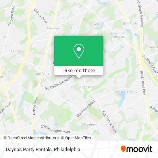 Dayna's Party Rentals map