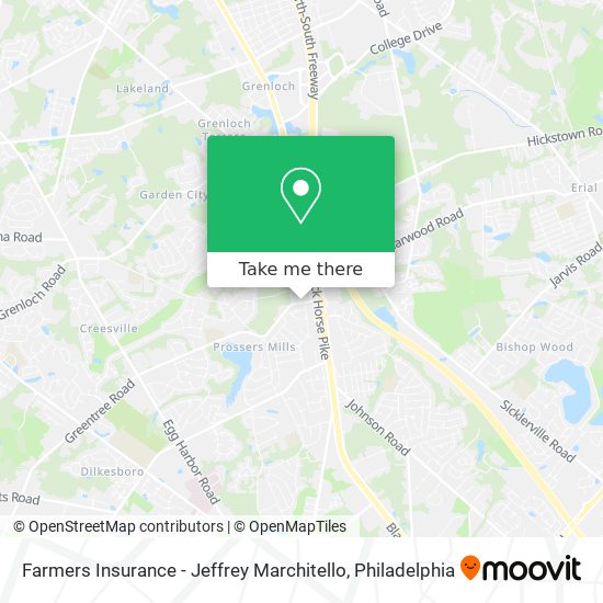 Farmers Insurance - Jeffrey Marchitello map