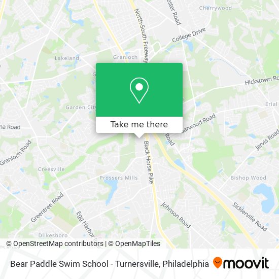 Mapa de Bear Paddle Swim School - Turnersville