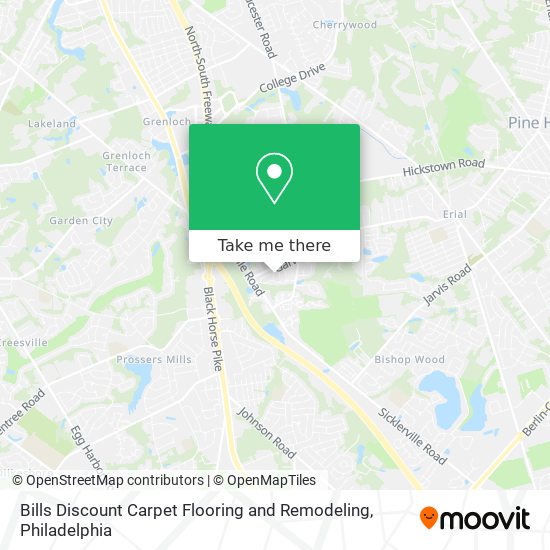 Bills Discount Carpet Flooring and Remodeling map