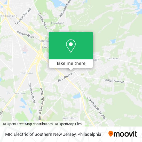 MR. Electric of Southern New Jersey map