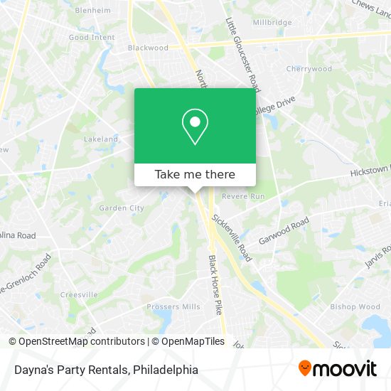 Mapa de Dayna's Party Rentals