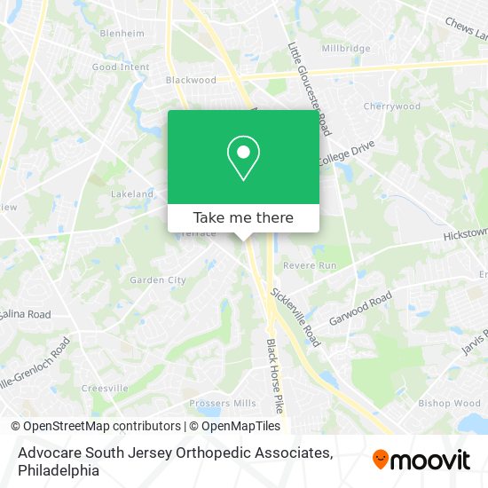 Advocare South Jersey Orthopedic Associates map