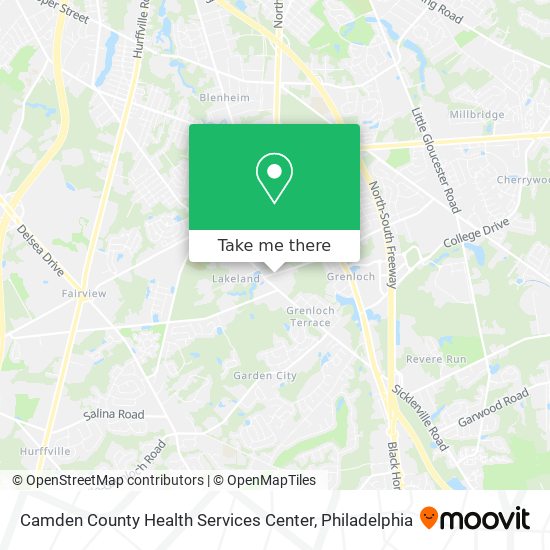 Mapa de Camden County Health Services Center