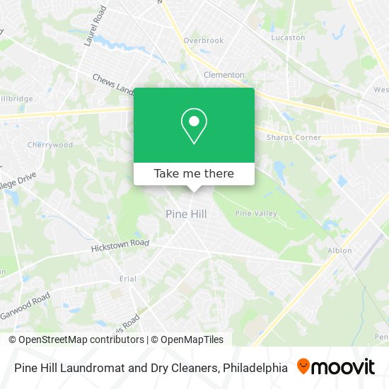 Pine Hill Laundromat and Dry Cleaners map