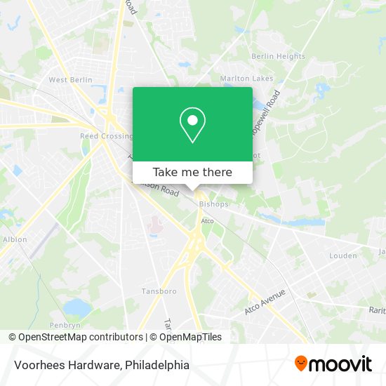 Voorhees Hardware map