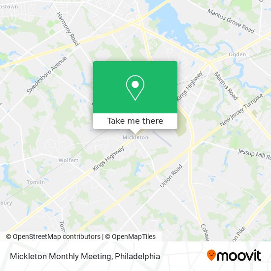 Mickleton Monthly Meeting map