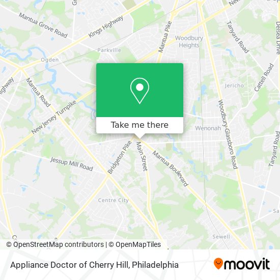 Mapa de Appliance Doctor of Cherry Hill