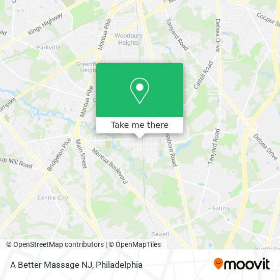 A Better Massage NJ map