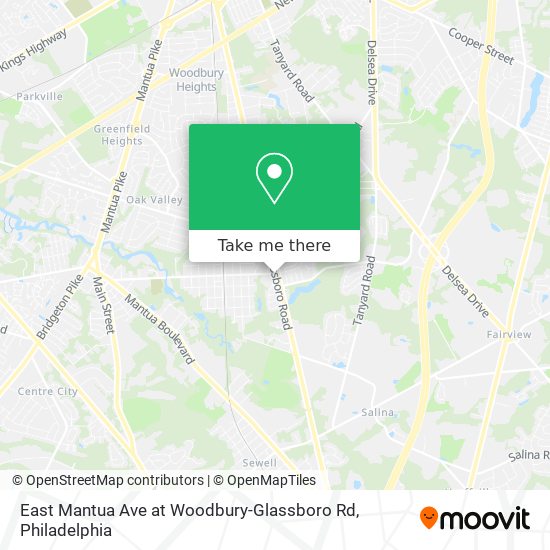East Mantua Ave at Woodbury-Glassboro Rd map
