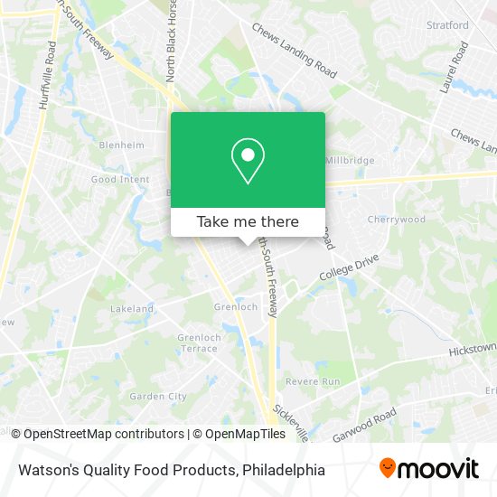 Watson's Quality Food Products map