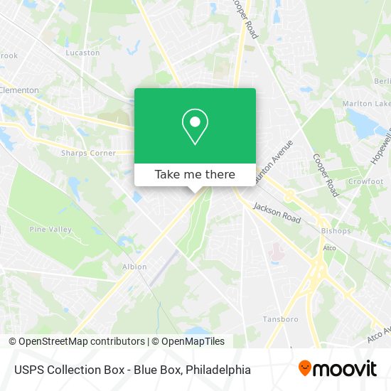 USPS Collection Box - Blue Box map