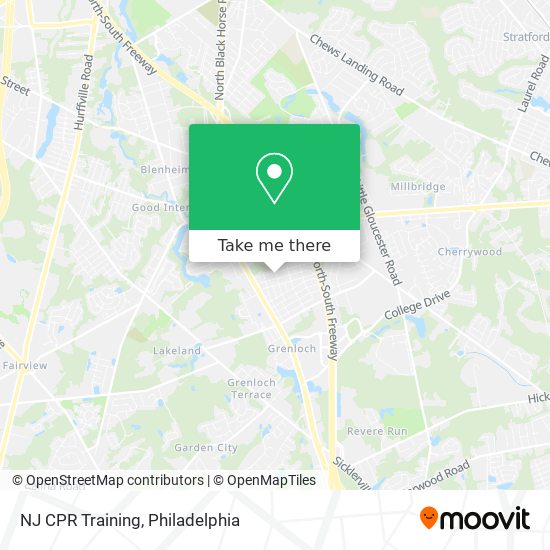 NJ CPR Training map