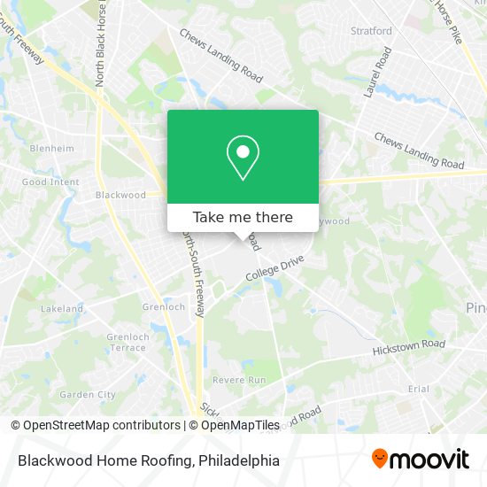 Blackwood Home Roofing map