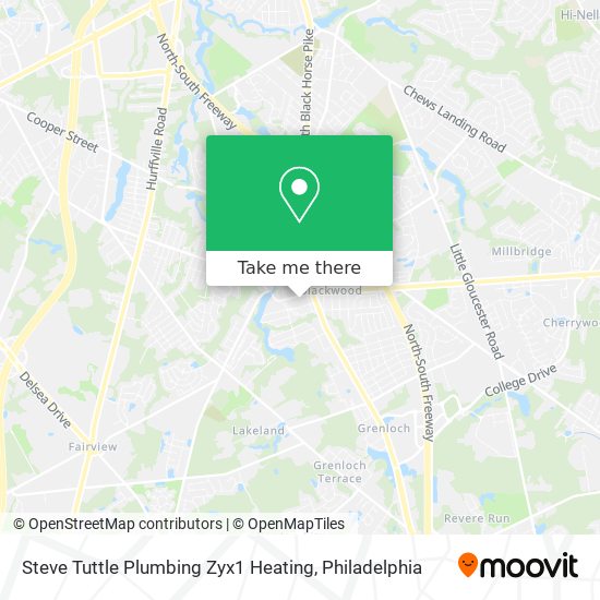 Mapa de Steve Tuttle Plumbing Zyx1 Heating