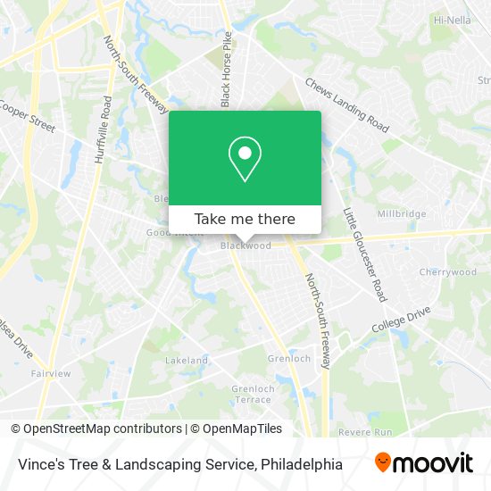 Vince's Tree & Landscaping Service map