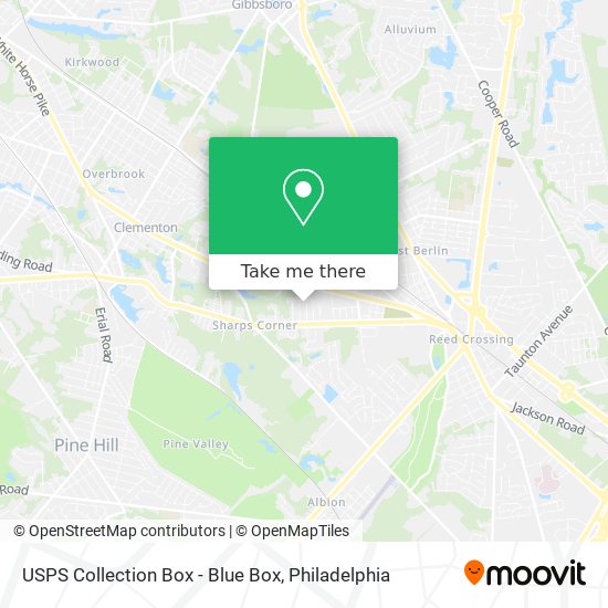 USPS Collection Box - Blue Box map