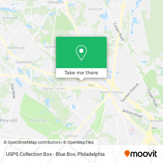 USPS Collection Box - Blue Box map