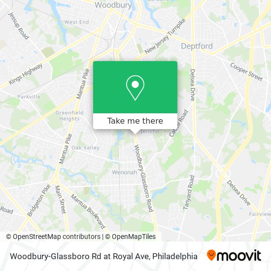Mapa de Woodbury-Glassboro Rd at Royal Ave
