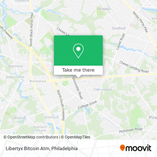 Mapa de Libertyx Bitcoin Atm