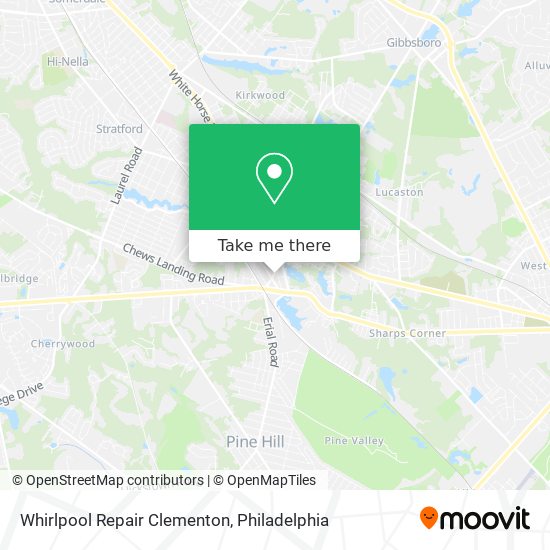 Mapa de Whirlpool Repair Clementon