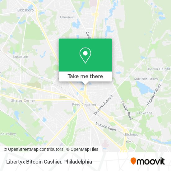 Mapa de Libertyx Bitcoin Cashier