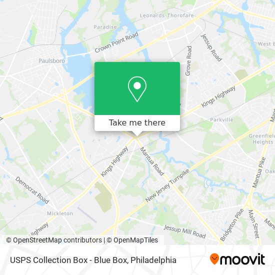 USPS Collection Box - Blue Box map