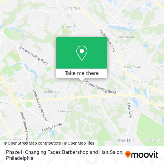 Phaze II Changing Faces Barbershop and Hair Salon map