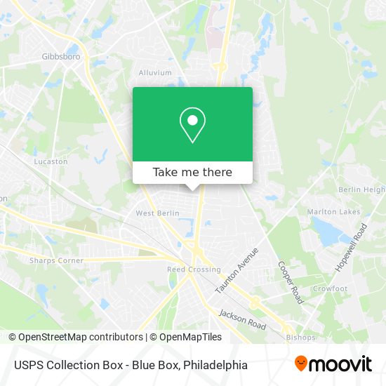 Mapa de USPS Collection Box - Blue Box