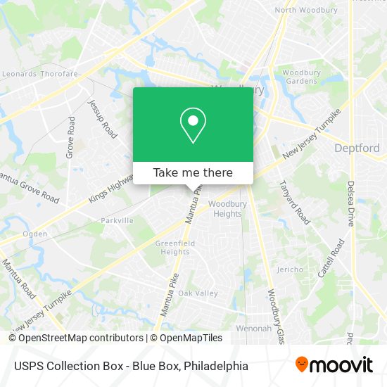 USPS Collection Box - Blue Box map