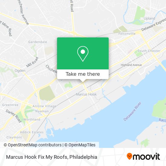 Mapa de Marcus Hook Fix My Roofs