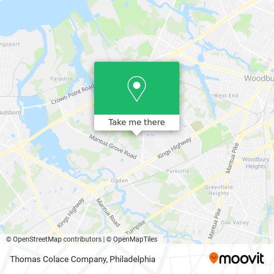 Mapa de Thomas Colace Company