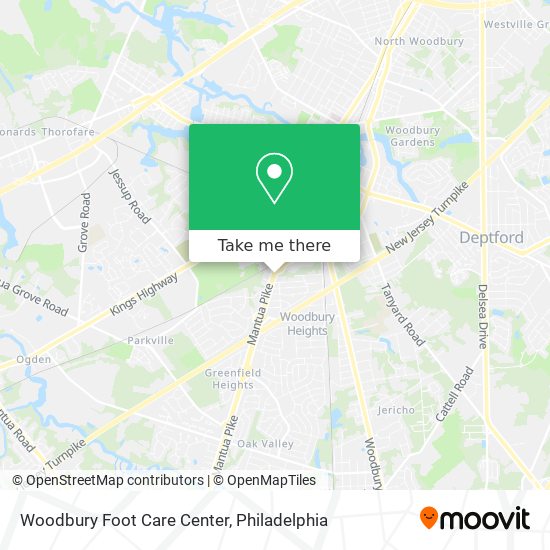 Mapa de Woodbury Foot Care Center
