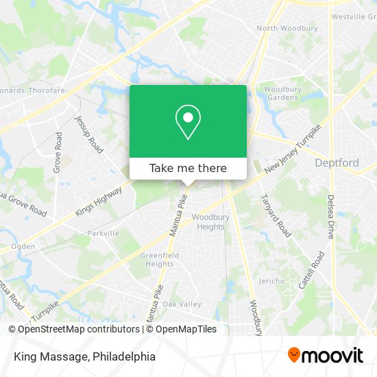 King Massage map