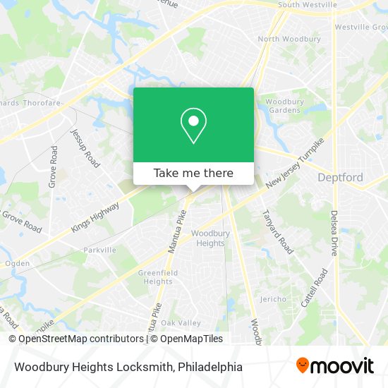 Mapa de Woodbury Heights Locksmith