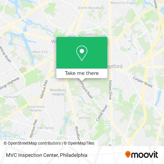 MVC Inspection Center map