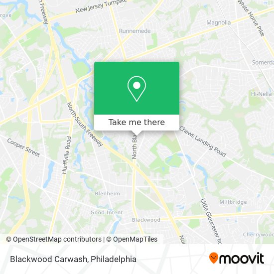 Blackwood Carwash map