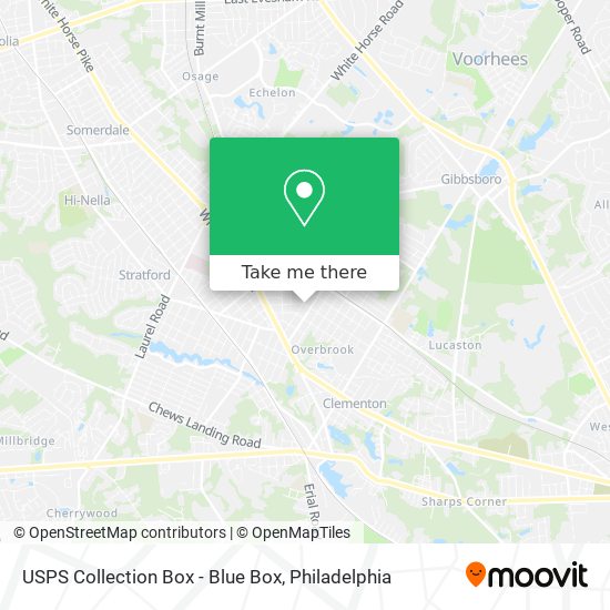 USPS Collection Box - Blue Box map