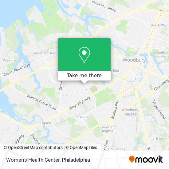 Mapa de Women's Health Center