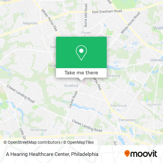 A Hearing Healthcare Center map