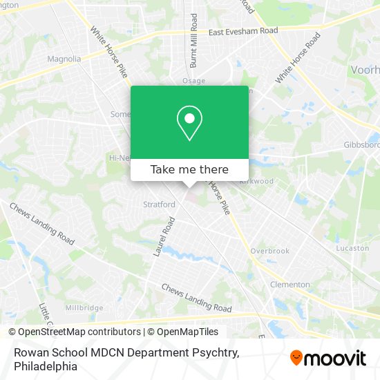 Mapa de Rowan School MDCN Department Psychtry