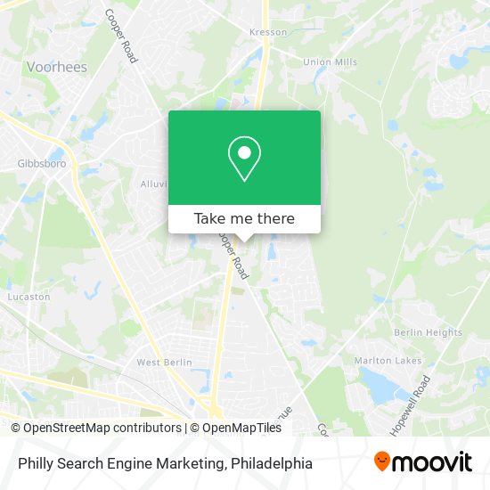 Mapa de Philly Search Engine Marketing