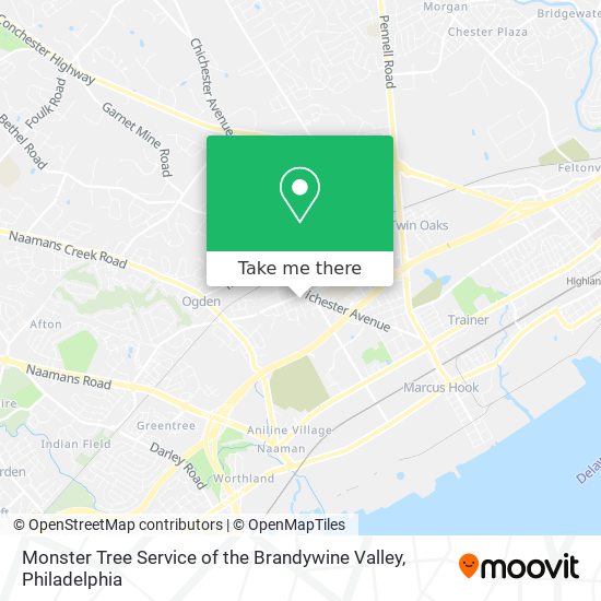 Monster Tree Service of the Brandywine Valley map