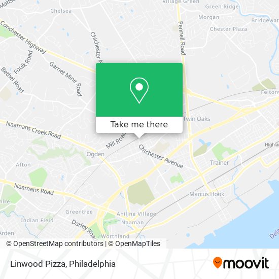 Linwood Pizza map