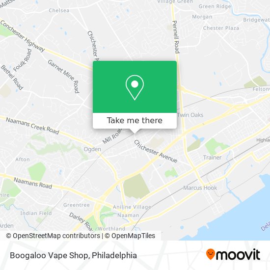 Mapa de Boogaloo Vape Shop