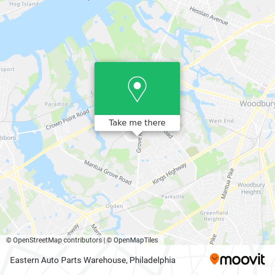 Eastern Auto Parts Warehouse map
