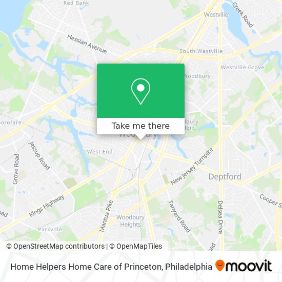 Mapa de Home Helpers Home Care of Princeton