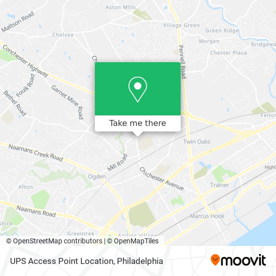 UPS Access Point Location map